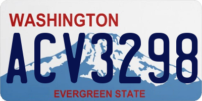 WA license plate ACV3298
