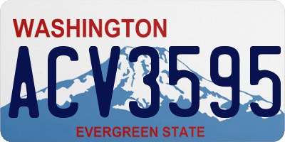 WA license plate ACV3595