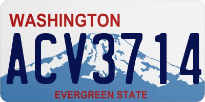 WA license plate ACV3714