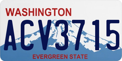 WA license plate ACV3715