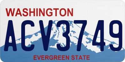 WA license plate ACV3749
