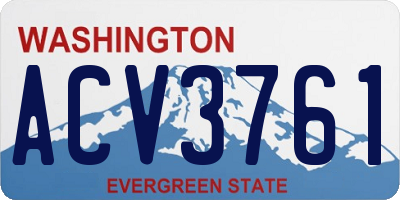 WA license plate ACV3761