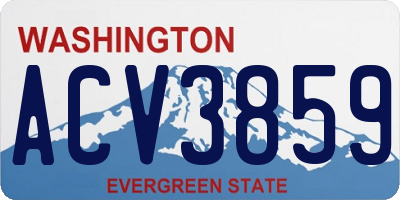 WA license plate ACV3859