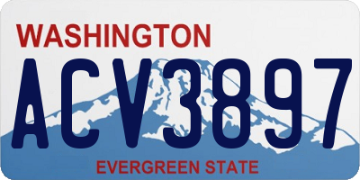 WA license plate ACV3897