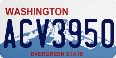 WA license plate ACV3950