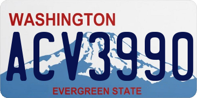 WA license plate ACV3990