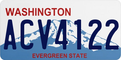 WA license plate ACV4122