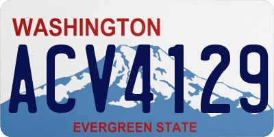 WA license plate ACV4129