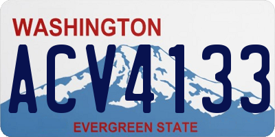 WA license plate ACV4133