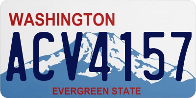 WA license plate ACV4157