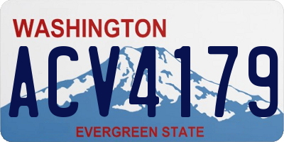 WA license plate ACV4179