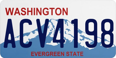 WA license plate ACV4198