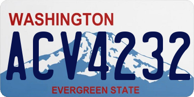 WA license plate ACV4232