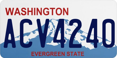 WA license plate ACV4240