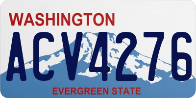 WA license plate ACV4276