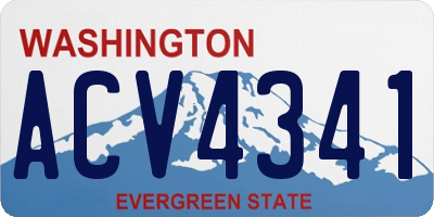 WA license plate ACV4341