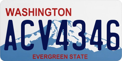 WA license plate ACV4346