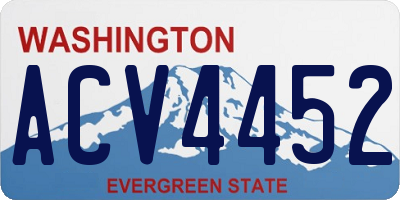 WA license plate ACV4452