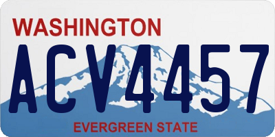 WA license plate ACV4457