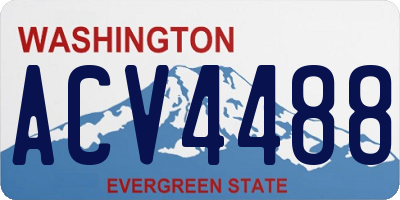 WA license plate ACV4488