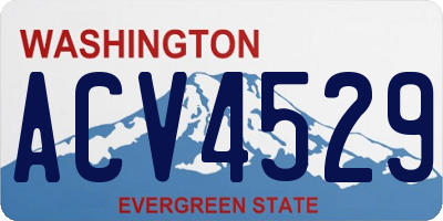 WA license plate ACV4529