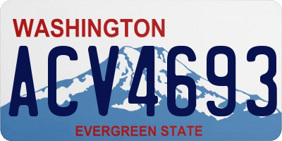 WA license plate ACV4693