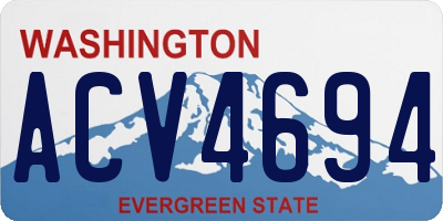 WA license plate ACV4694
