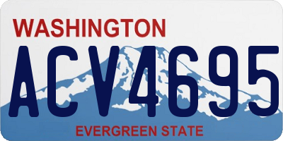 WA license plate ACV4695