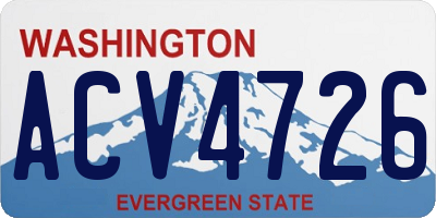 WA license plate ACV4726