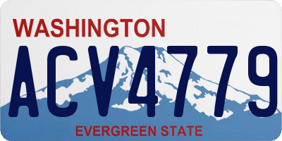 WA license plate ACV4779
