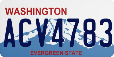 WA license plate ACV4783