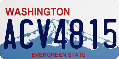 WA license plate ACV4815
