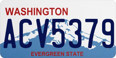 WA license plate ACV5379