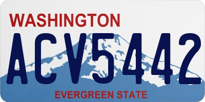 WA license plate ACV5442