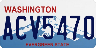WA license plate ACV5470