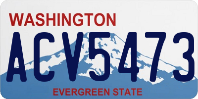 WA license plate ACV5473
