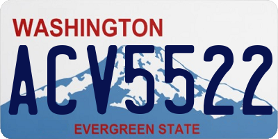 WA license plate ACV5522