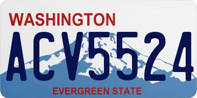 WA license plate ACV5524
