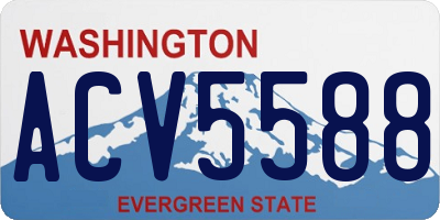 WA license plate ACV5588