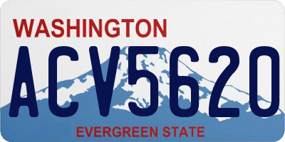 WA license plate ACV5620
