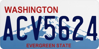 WA license plate ACV5624