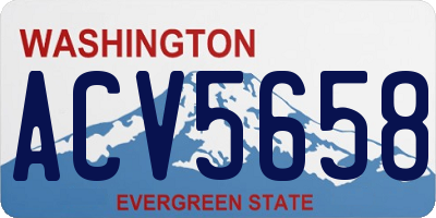WA license plate ACV5658