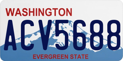 WA license plate ACV5688