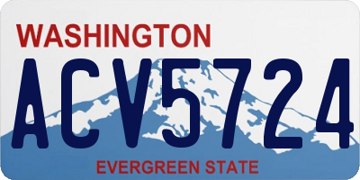 WA license plate ACV5724