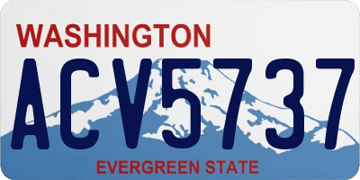 WA license plate ACV5737
