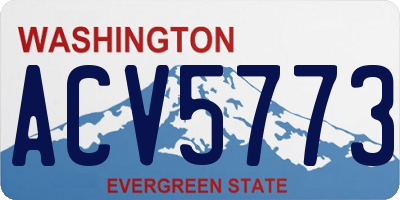 WA license plate ACV5773