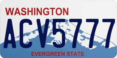 WA license plate ACV5777