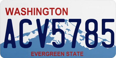 WA license plate ACV5785