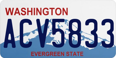 WA license plate ACV5833