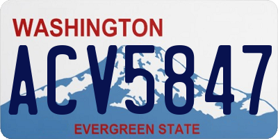 WA license plate ACV5847
